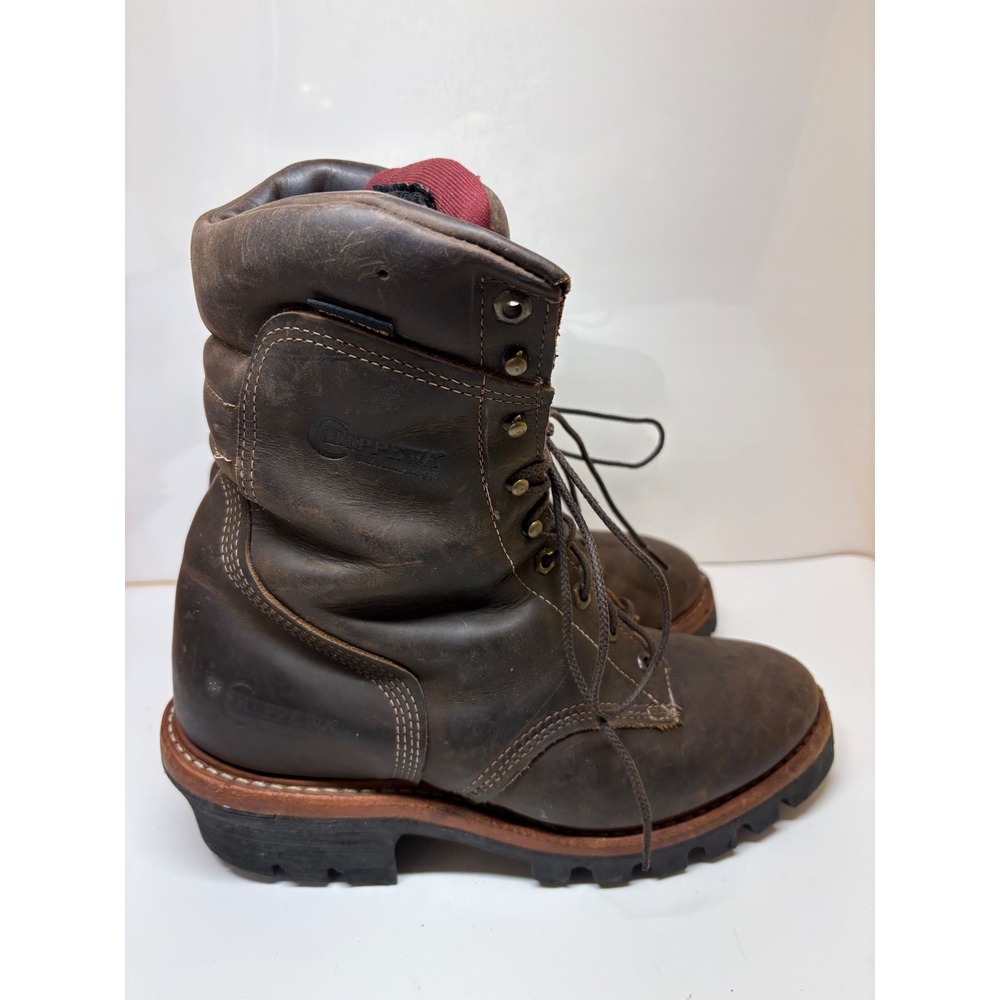 Chippewa Mens 25408 Arador Bay Apache Brown Leather Logger Boots 9.5 E USA Made